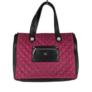 KNOMO Burgundy & Black Laptop Bag